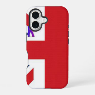I Love UK Fluffy Cloud & Union Jack Art Print iPhone 16 Case