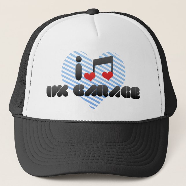 I Love Uk Garage Trucker Hat (Front)