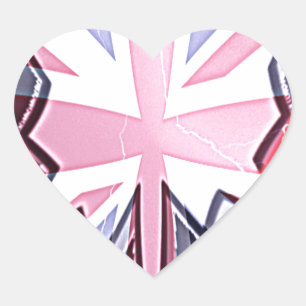 I Love UK Heart Sticker