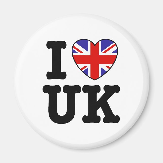 I Love UK Magnet (Front)