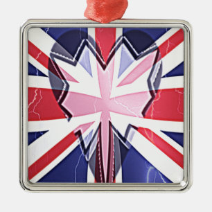 I Love UK Metal Tree Decoration