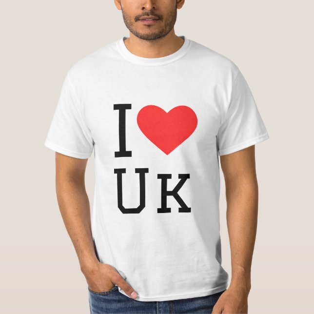 I love uk square sticker T-Shirt (Front)