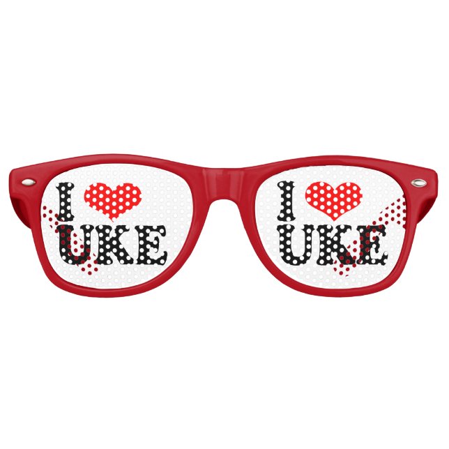 I Love Uke Party Shades (Front)