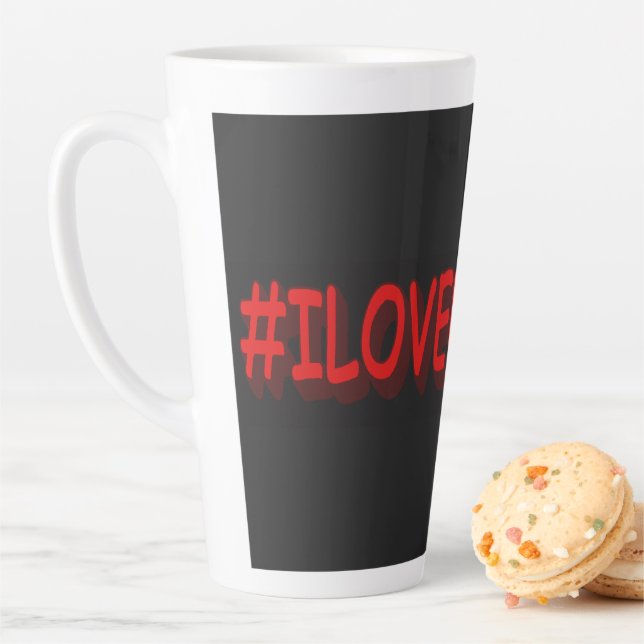 "#I LOVE UKRAINE" Cute Design. Buy Now Latte Mug (In Situ)