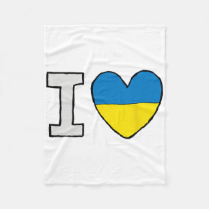 I Love Ukraine Fleece Blanket
