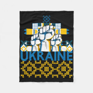 I Love Ukraine Fleece Blanket
