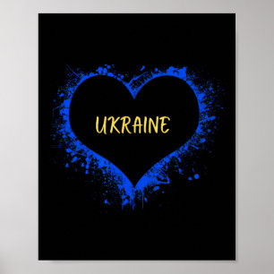 I Love Ukraine I Heart Ukraine Ukrainian Flag Colo Poster