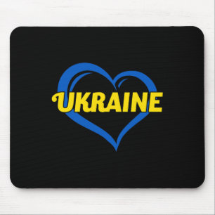 I Love Ukraine I Heart Ukraine Ukrainian Flag Mouse Mat