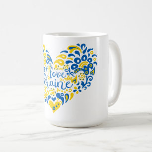 I love Ukraine inspirational quote heart Coffee Mu Mug