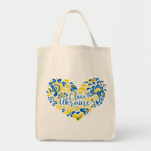 I love Ukraine inspirational quote heart Tote Bag