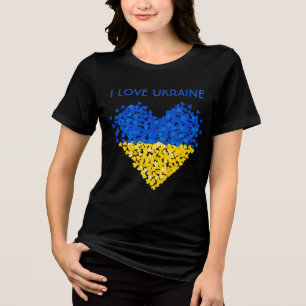 I love Ukraine. Ukraine Support.  Tri-Blend Shirt