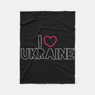 I Love Ukraine Ukrainian Pride Byltic Love Heart H Fleece Blanket
