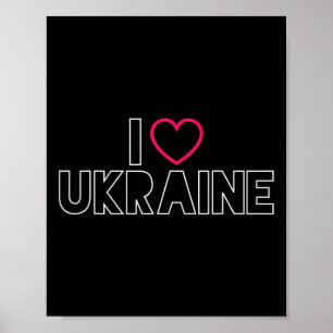 I Love Ukraine Ukrainian Pride Byltic Love Heart H Poster