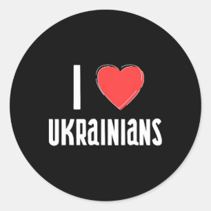 I Love Ukrainians Nationality Ukraine Classic Round Sticker