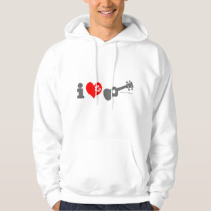 I Love Ukulele Hoodie