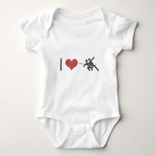 I Love Ultimate Frisbee Baby Bodysuit