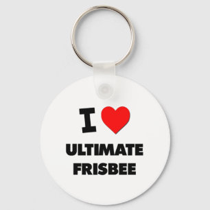 I Love Ultimate Frisbee Key Ring