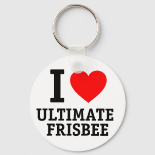 I Love Ultimate Frisbee Key Ring