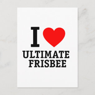 I Love Ultimate Frisbee Postcard