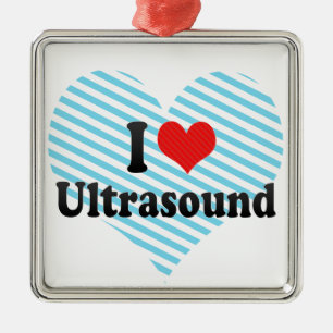 I Love Ultrasound Metal Tree Decoration