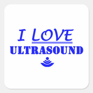 I Love Ultrasound! Square Sticker