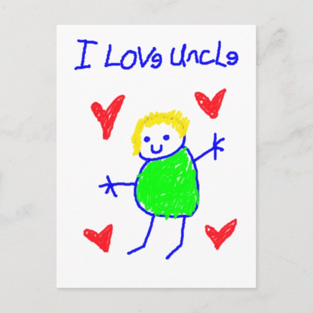 I Love Uncle Postcard (Front)