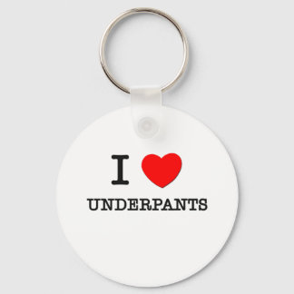 I Love Underpants Key Ring