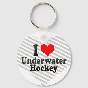 I love Underwater Hockey Key Ring