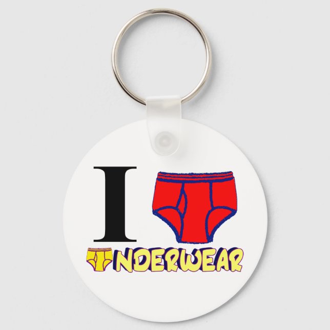 I Love Underwear Key Ring (Front)