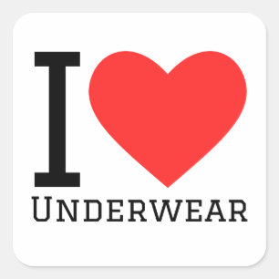 I love underwear square sticker