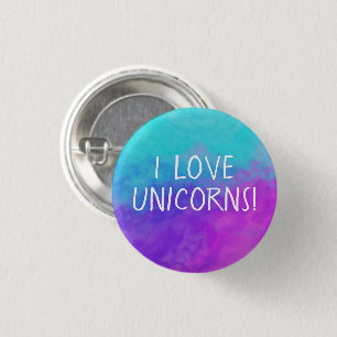 I Love Unicorns 3 Cm Round Badge