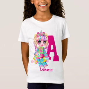 I Love Unicorns Kawaii Chibi Girl Named Gift T-Shirt