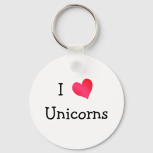 I Love Unicorns Key Ring