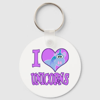 I Love unicorns Key Ring