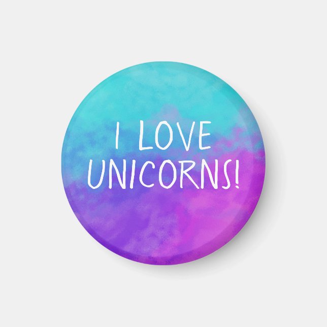 I Love Unicorns Magnet (Front)