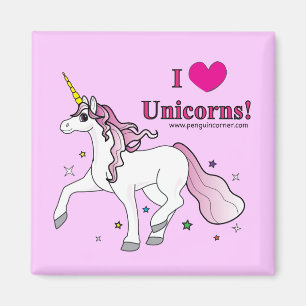 I Love Unicorns! Magnet