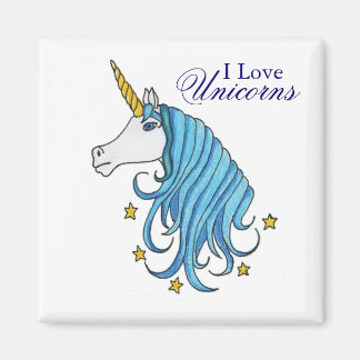 I Love Unicorns Magnet