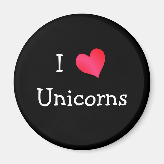 I Love Unicorns Magnet (Front)