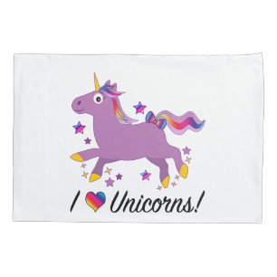 I Love Unicorns Pillowcase