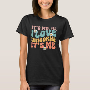 I Love Unicorns Women Cute Unicorn For Girls 8 12 T-Shirt