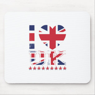 I Love United Kingdom-Uk-United Kingdom-England Mouse Mat