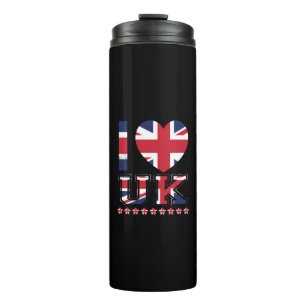 I Love United Kingdom-Uk-United Kingdom-England Thermal Tumbler