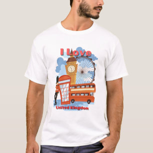 I Love United Kingdom Unisex Soft style T-Shirt