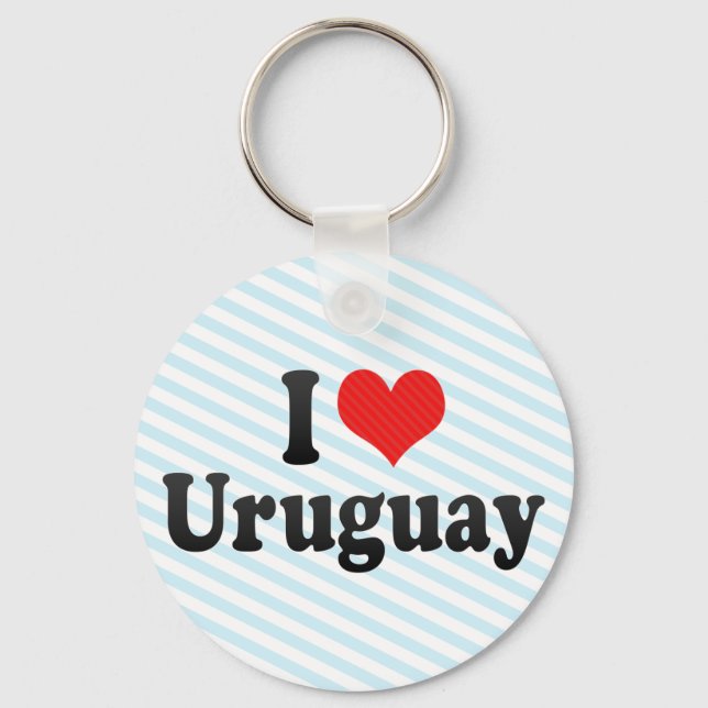 I Love Uruguay Key Ring (Front)