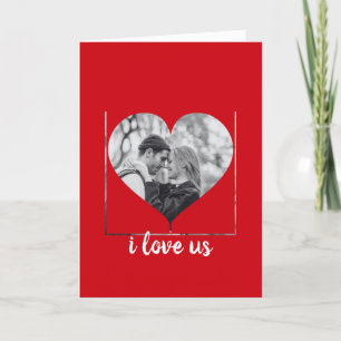 I Love Us Heart Photo Greeting Folded  Card