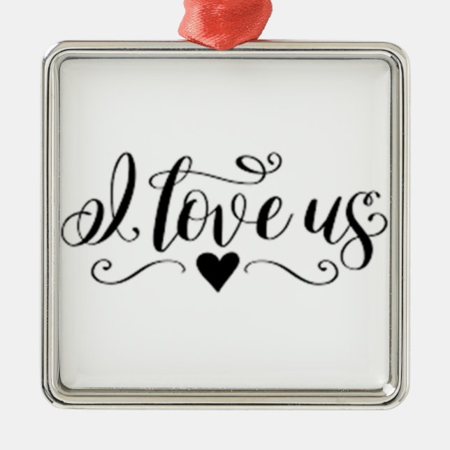 **I LOVE US** METAL TREE DECORATION (Front)
