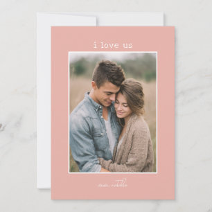 I Love Us Minimal Photo Valentine's Holiday Card