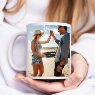 I love us Script One Photo Black Large Coffee Mug