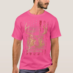 I Love Usa American Flag And Deer Hunter T-Shirt