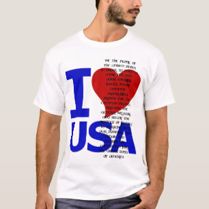 I LOVE USA CONSTITUTION PREAMBLE T-Shirt